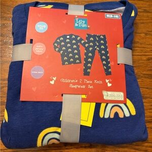 Lily & Dan Kids Rainbow Pajama Set - Blue